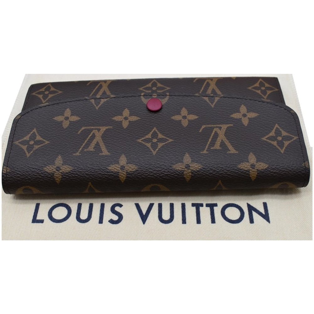 LOUIS VUITTON Emilie Monogram Canvas Wallet Fuchsia - Picture 4 of 11